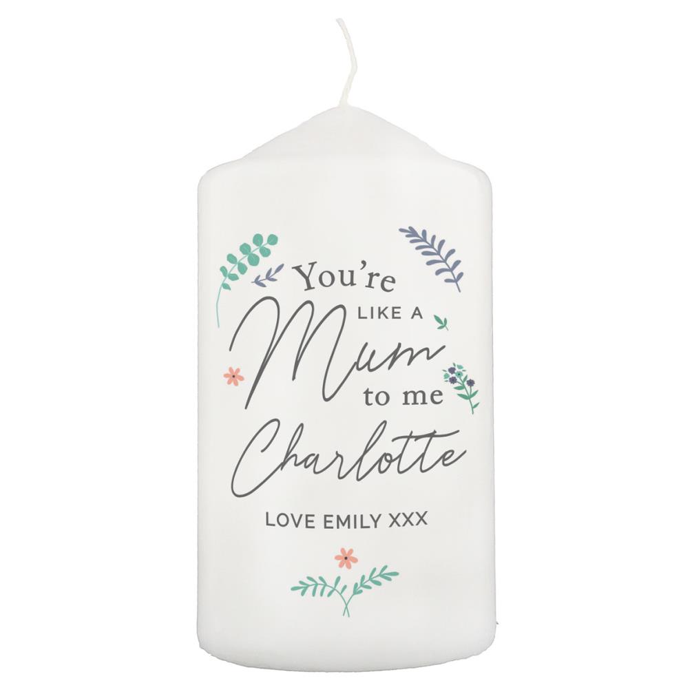 Personalised You're Like A Mum To Me Pillar Candle £11.69
